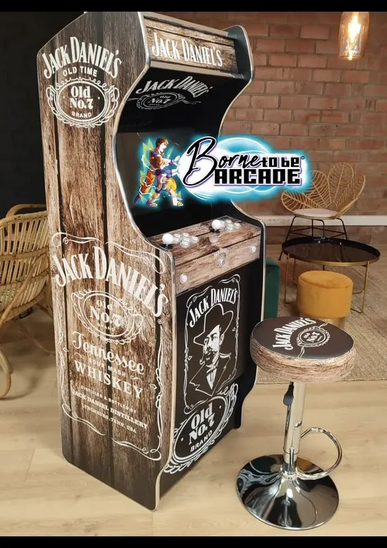 Bornes d’arcade avec tabourets personnalisés - Jack Daniel's